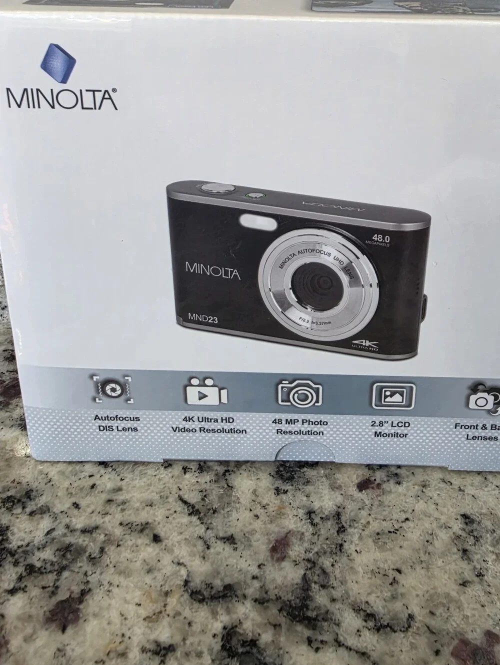 Minolta MND23 Selfie Shot 4K Ultra HD 48 MP Camera New In Box &  Sealed